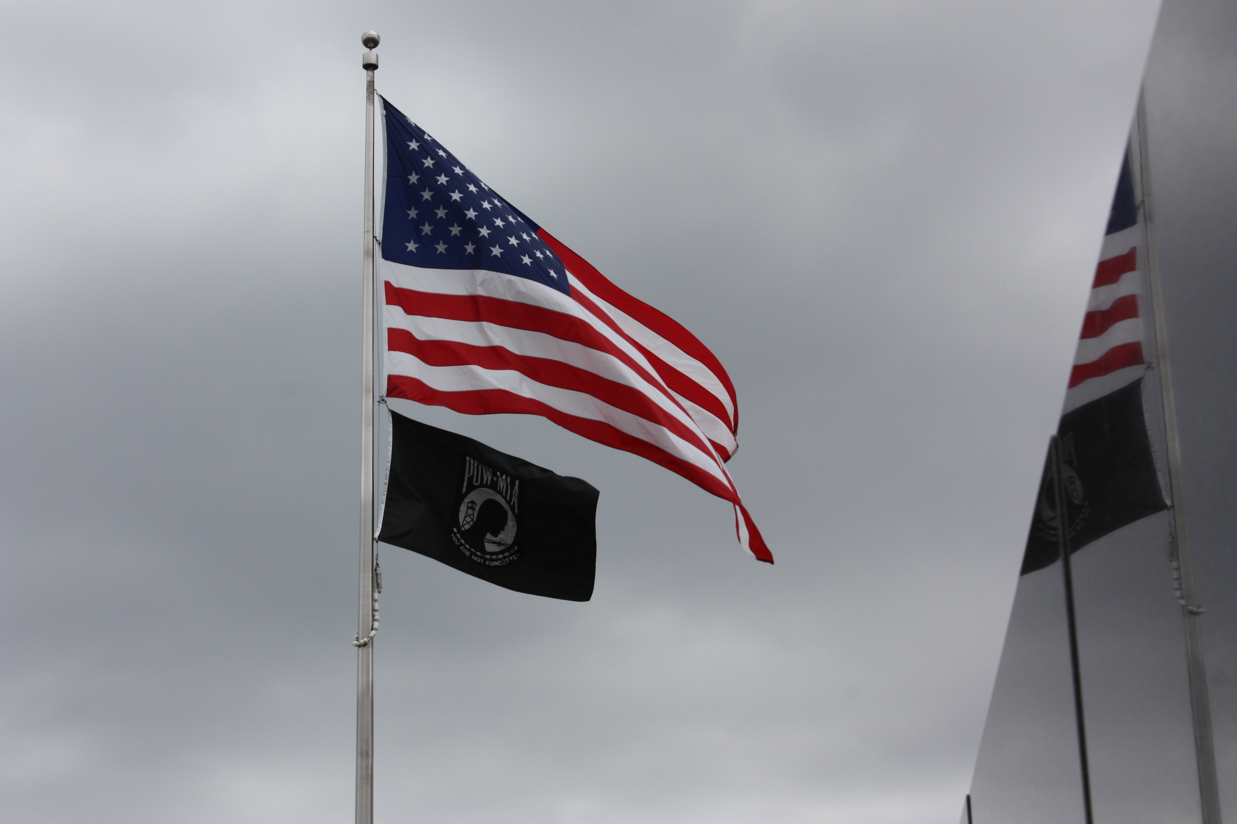 U.S. Flag and POW/MIA Flag